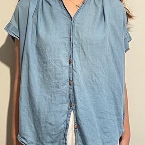 Madewell blue short-sleeve top